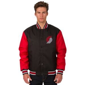 Portland Trail Blazers Poly-Twill Jacket (P03blk/red)